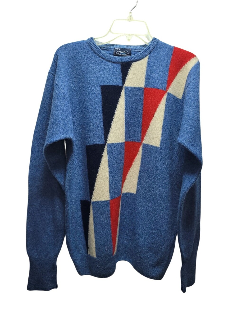 Grant of Scotland 100% Lamb's Wool Geometric Sweater